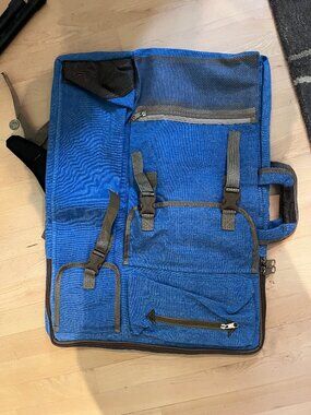 Heather Blue Travel Art Supply Bag Backpack Tote